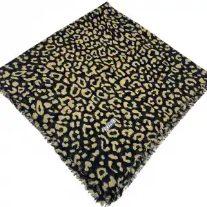 Eyfel Dimi Koton Eşarp Siyah-Karamel Serisi (FE525-06)