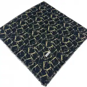 Eyfel Dimi Koton Eşarp Siyah-Karamel Serisi (FE525-09)