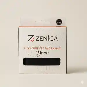 Zenica Lüks Dikişsiz Penye İpli Siyah Bone (PB05-01)