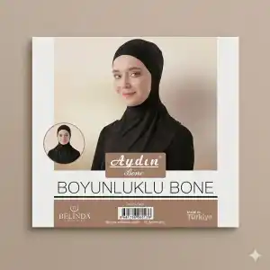 Penye Tesettür Boyunuklu Bone-(RENK:SİYAH)-(BB01-02)