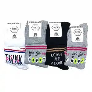 Snx Kadın Uzun Konç Patik Çorap (12 adet) - (KPÇ-04-01)