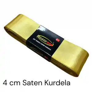 4 cm Hardal Sarı Saten Kurdele (10 mt.) - (SK-04-11)