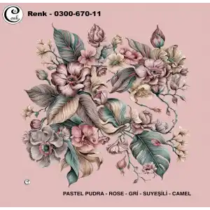 Cenk 100 cm Desenli Oyalık Yazma (Cnk-670-11)