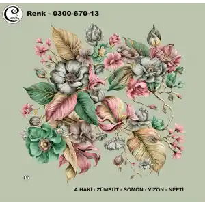 Cenk 100 cm Desenli Oyalık Yazma (Cnk-670-13)