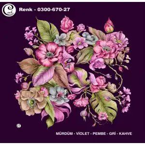 Cenk 100 cm Desenli Oyalık Yazma (Cnk-670-27)