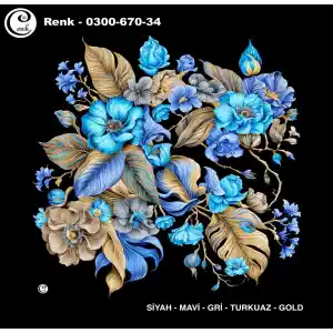 Cenk 100 cm Desenli Oyalık Yazma (Cnk-670-34)