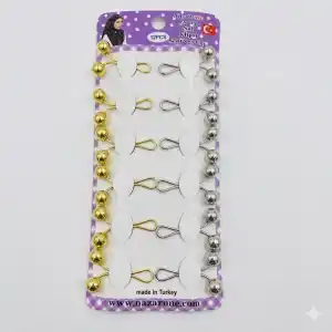 Nazarone Karışık Renk Eşarp Klipsi 1 Paket (Eİ01-14)