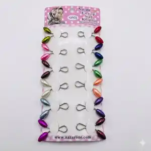 Nazarone Karışık Renk Eşarp Klipsi 1 Paket (Eİ01-18)