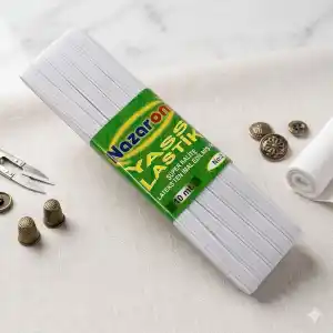 Nazarone Yeşil Yassı 2 no Lastikleri 10m. Beyaz (ti01-07)