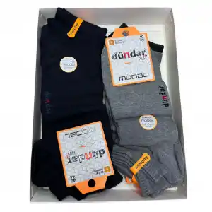 Dündar Erkek Dikişssiz Patik Çorap 12li Paket (MC-96-08)