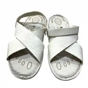 İsra Krem Deri Sandalet (sdt01)