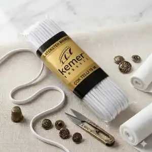 Kemer Yuvarlak Bebek Lastikleri 10m. Beyaz (ti01-09)