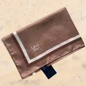 Levidor Şerit Kenarlı Monogram Şal (Mng9914)