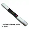 1 cm Simli Saten Kurdele (10 mt.) - (SSK-01-07)