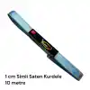 1 cm Simli Saten Kurdele (10 mt.) - (SSK-01-05)