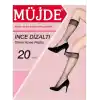 Müjde 20 Denye İnce Dizaltı Çorap 6lı Paket (Renk:Siyah-500) (20denye)
