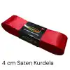 4 cm Kırmızı Saten Kurdele (10 mt.) - (SK-04-14)