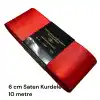 6 cm Kırmızı Saten Kurdele (10 mt.) - (SK-06-01)