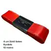 4 cm Simli Kırmızı Saten Kurdele (10 mt.) - (SSK-04-01)