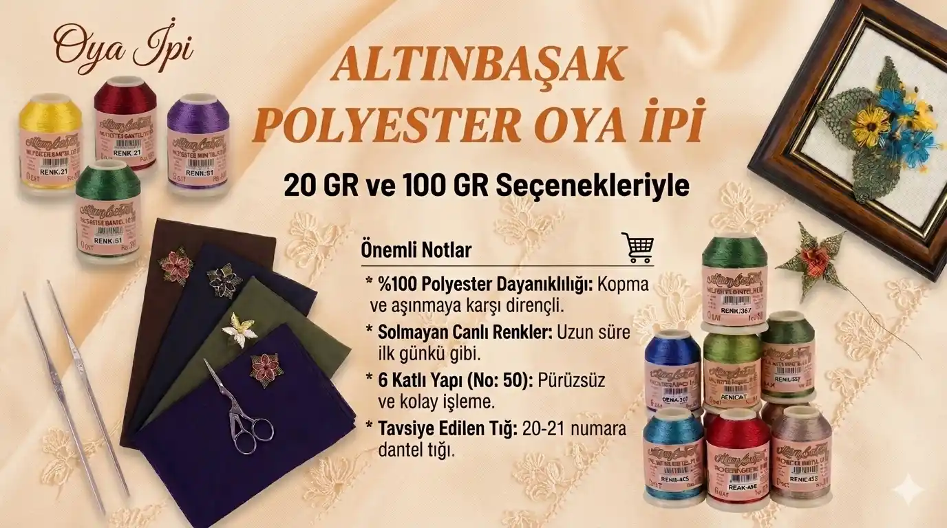 Altınbaşak Polyeser Oya İpi