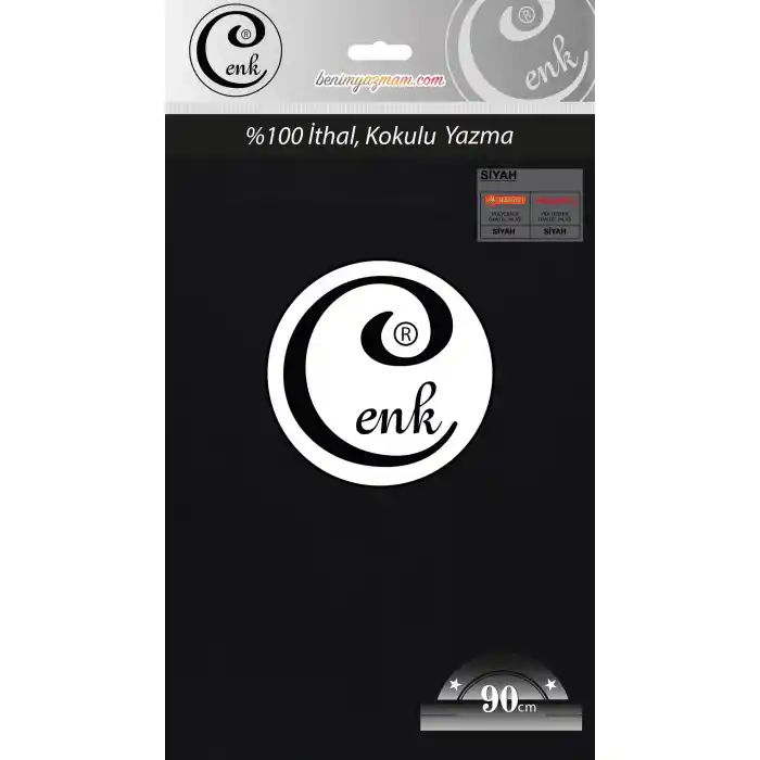 Cenk 90 cm Düz Renk Siyah Yazma (90cm-999)