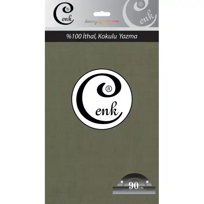 Cenk Yazma 90cm Düz Haki Tekli Poşet Yazma (90cm-956)