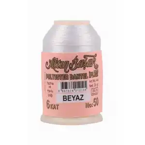Altınbaşak 20 Gram Polyester Oya İpi (Renk:BEYAZ)
