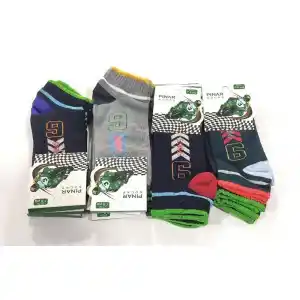 Erkek Çocuk Penye Patik Çorap 12li Paket (Yaş:7-8) (EC-99-03)