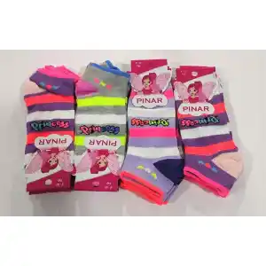 Kız Çocuk Penye Patik Çorap 12li Paket (Yaş:9-10) (KC-99-04)