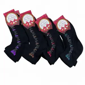 Miss Madam Kadın Desenli Tül Çorap - (mss01-10)