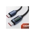100 W Type-C To Type-C Uyumlu Dijital Ekran Hızlı Şarj Kablosu 1 Metre