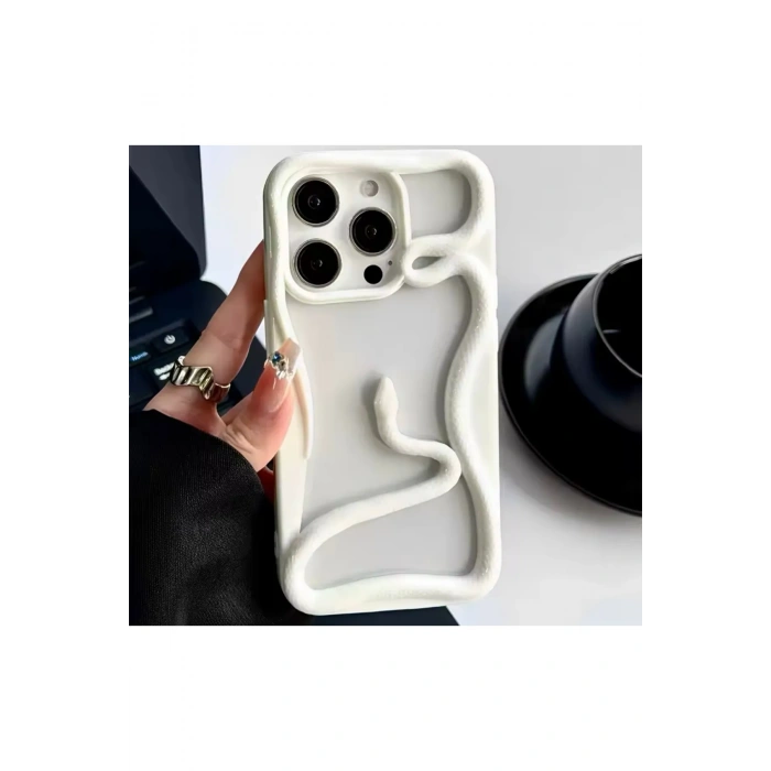 Apple Iphone Uyumlu 3D Snake Tasarımlı Silikon Kılıf