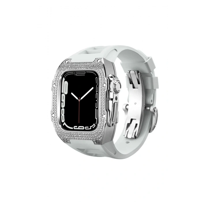 Apple Watch Uyumlu Diamond Belize 45mm Kasa ve Kordon