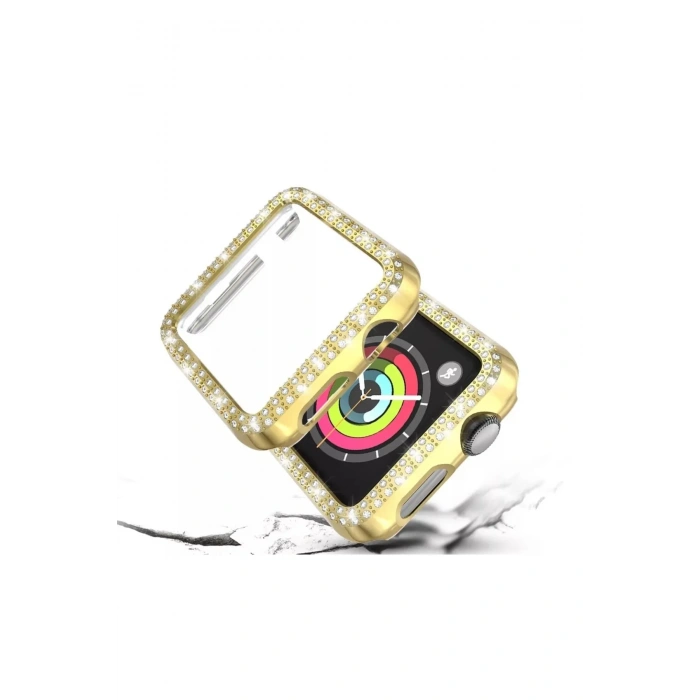 Apple Watch Uyumlu Diamond Taşlı Koruma Çerçevesi