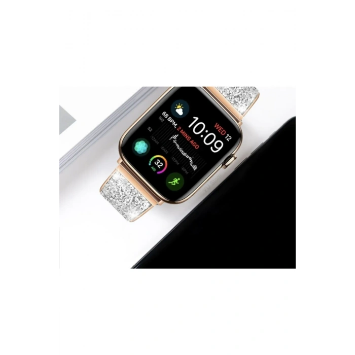 Apple Watch Uyumlu Luxury Diamond Loop Kordon