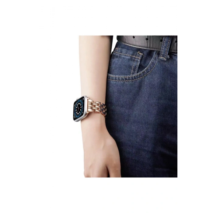 Apple Watch Uyumlu Simetro Metal Loop Kordon