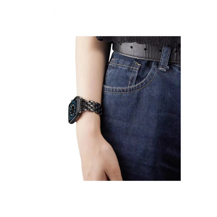 Apple Watch Uyumlu Simetro Metal Loop Kordon
