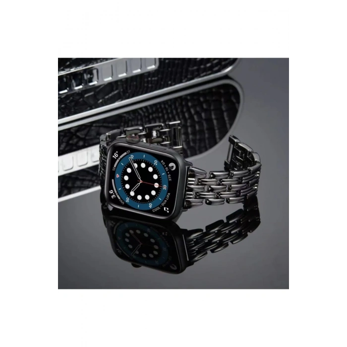 Apple Watch Uyumlu Simetro Metal Loop Kordon