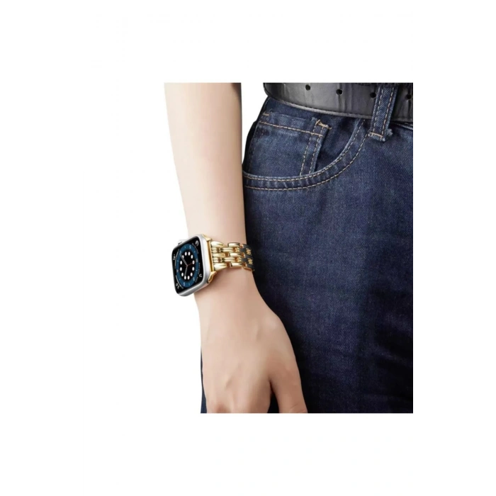 Apple Watch Uyumlu Simetro Metal Loop Kordon