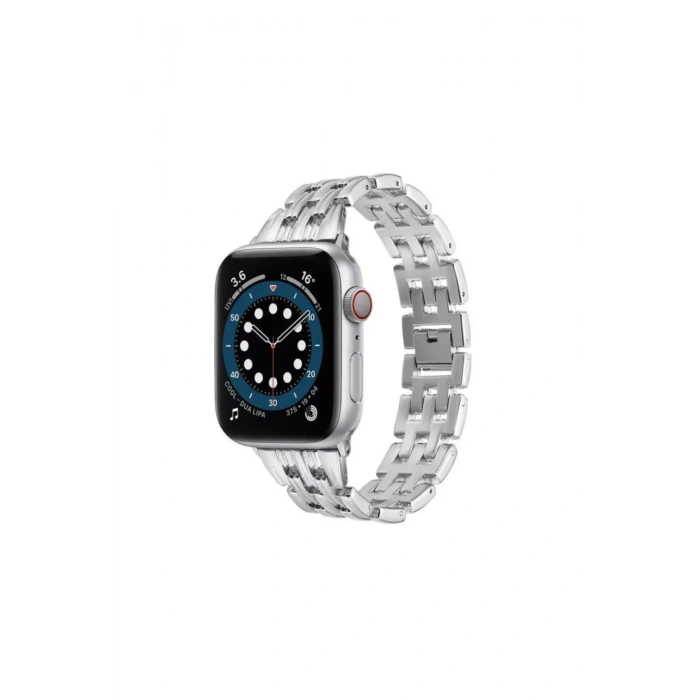 Apple Watch Uyumlu Simetro Metal Loop Kordon