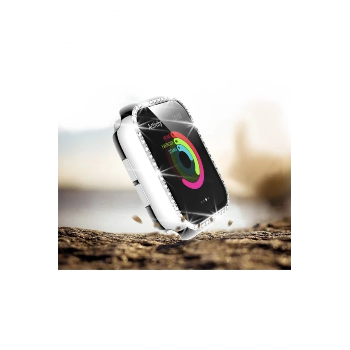 Apple Watch Uyumlu Taşlı Koruma Çerçevesi
