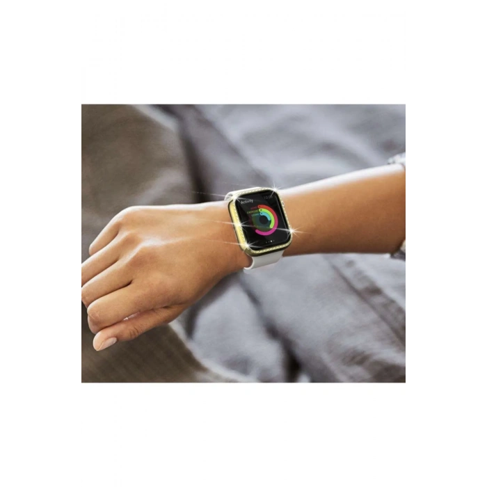 Apple Watch Uyumlu Taşlı Koruma Çerçevesi