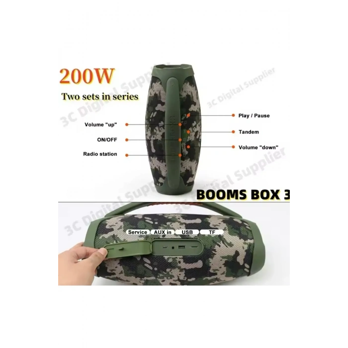 Boom Box 3 Led Bluetooth Hoparlör