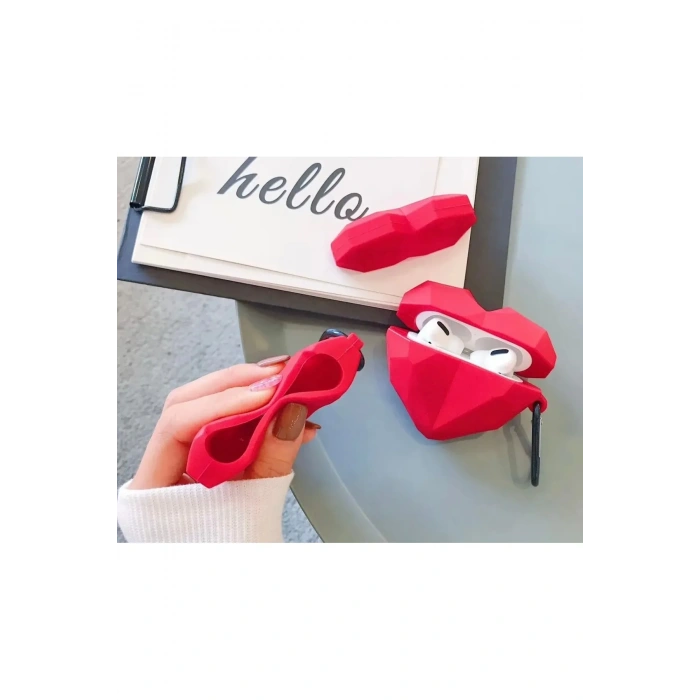 Kalp Tasarımlı Silikon Airpods Kılıf 1 ve 2 Nesil Uyumlu