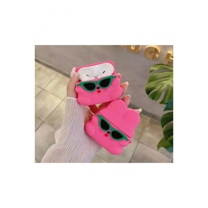 Sevimli Tavşan Desenli Airpods Kılıfı 1 ve 2 Nesil Uyumlu