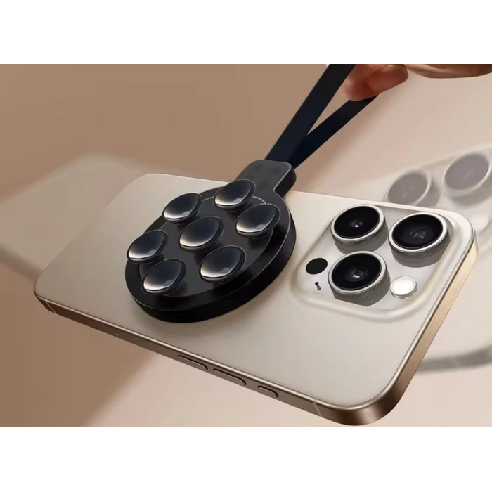 Yapışkanlı Çok Özellikli Vakumlu Telefon Tutucu