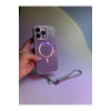 Apple Iphone Uyumlu Magsafe Özellikli Lüks Taşlı Glamour Set Kapak
