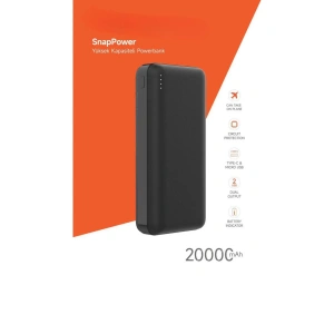 20.000 MAH Powerbank 2 USB Çıkışlı 1 Type-C Girişli