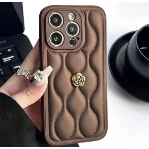 APPLE IPHONE UYUMLU DERİ ROSE TASARIMLI KILIF