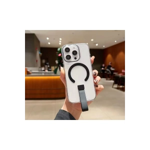 Apple Iphone Uyumlu Magsafe Özellikli El Tutamaçlı Teksas Silikon Kapak